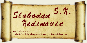 Slobodan Nedimović vizit kartica